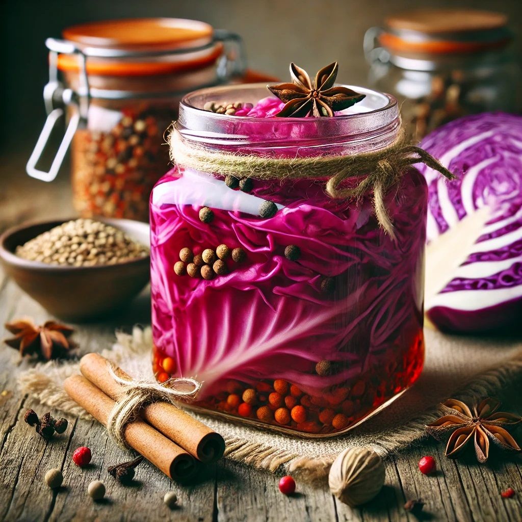 ادویه های ترشی کلم قرمز