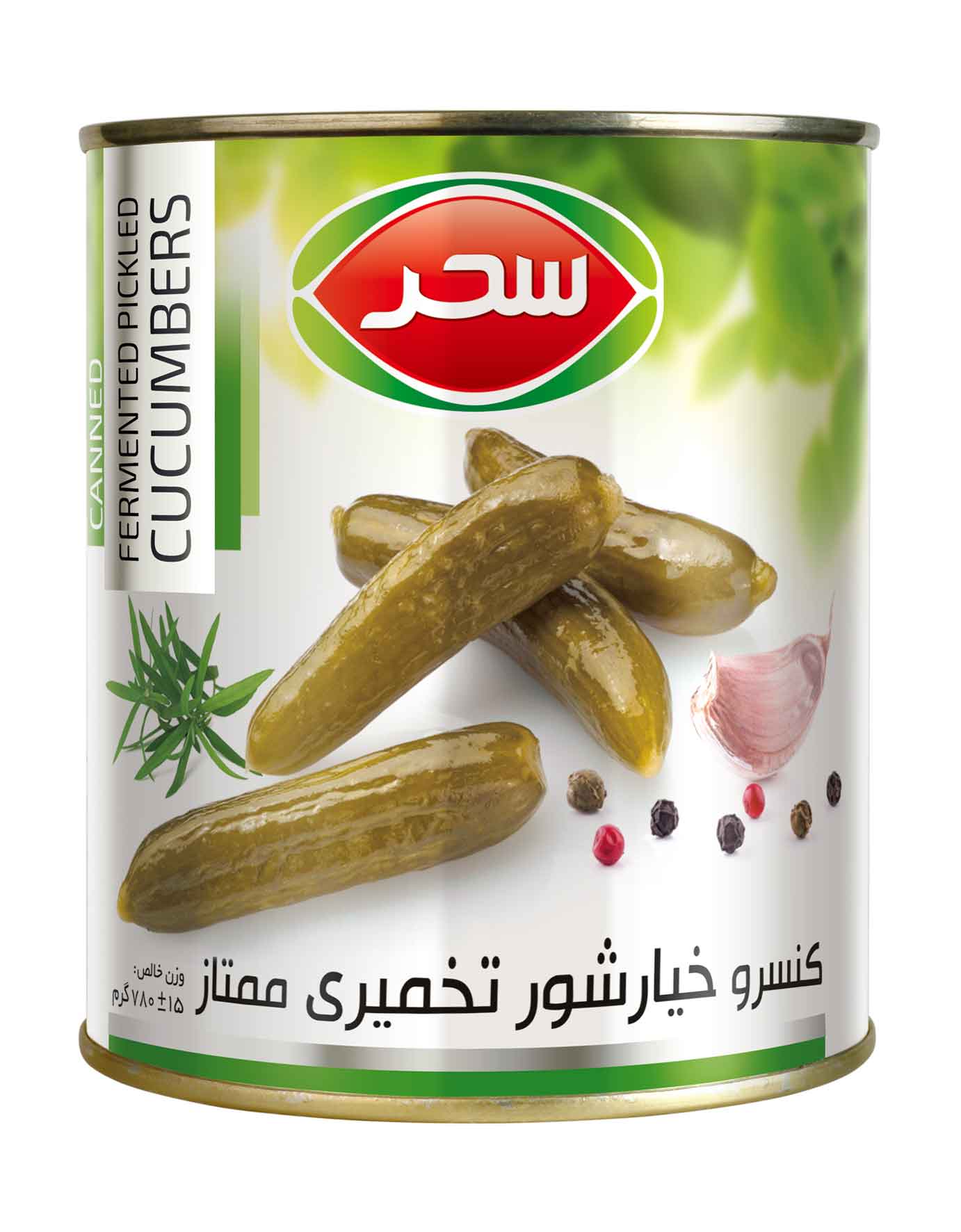 خیارشور تخمیری ممتاز قوطی وزن خالص 780 گرم